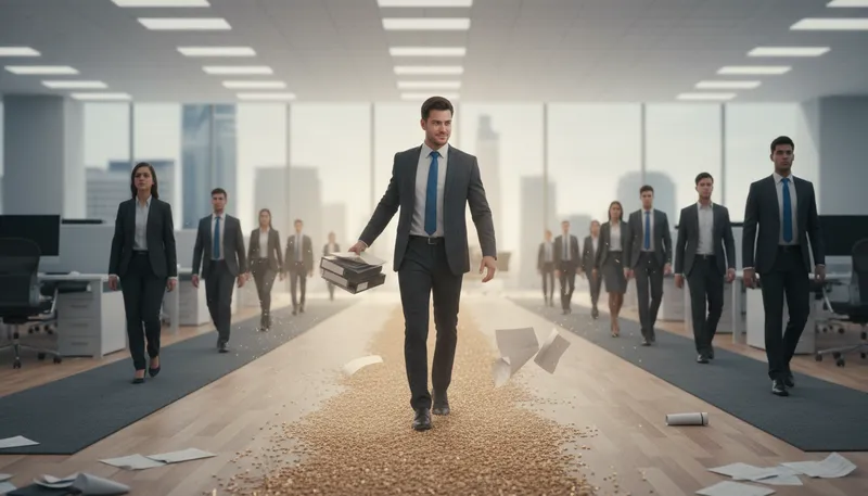 Illustration of go against the grain: Act contrary to what is usual or expected.