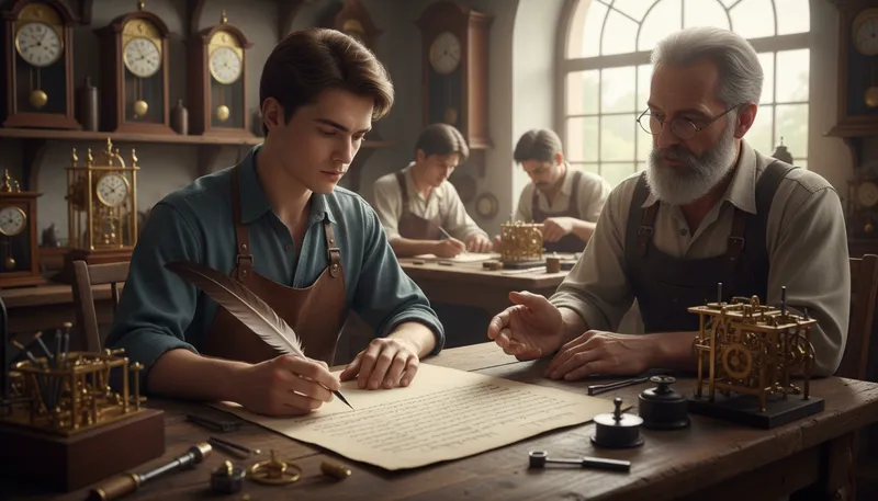 Illustration of indenture: A formal contract binding one person to another.