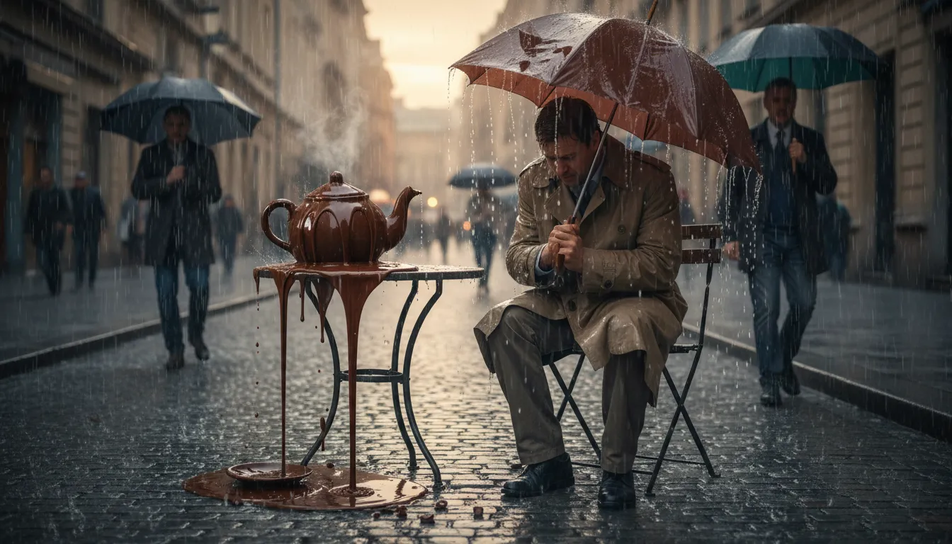Illustrazione di chocolate teapot: Something useless or impractical.