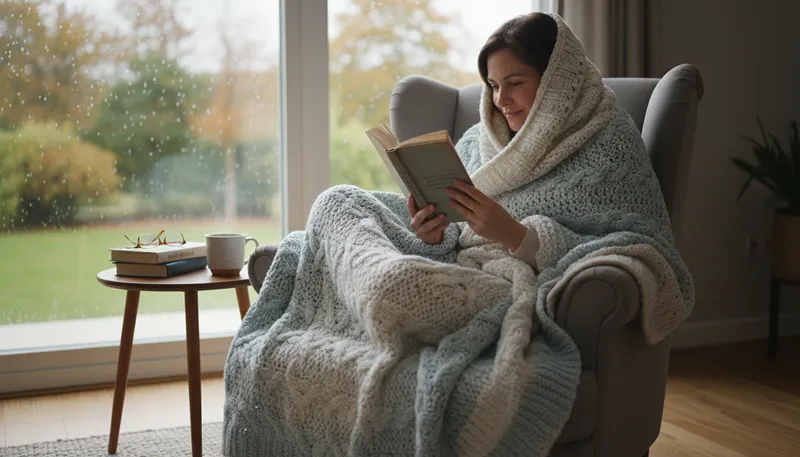 Illustration of cozy: Warm, comfortable, and inviting.