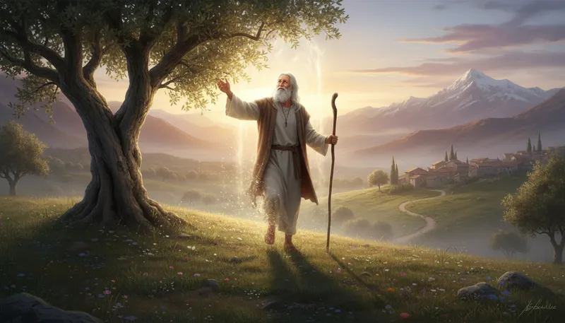 Illustration of enoch: A biblical figure known for his piety.