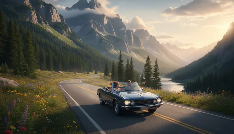 Illustration of scenic: Beautiful or picturesque in appearance.