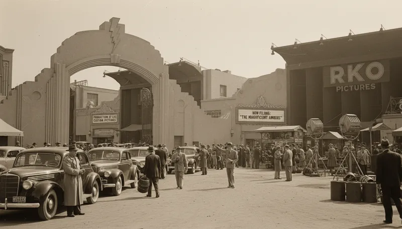 Illustration of rko: A famous film studio from Hollywood's golden age.