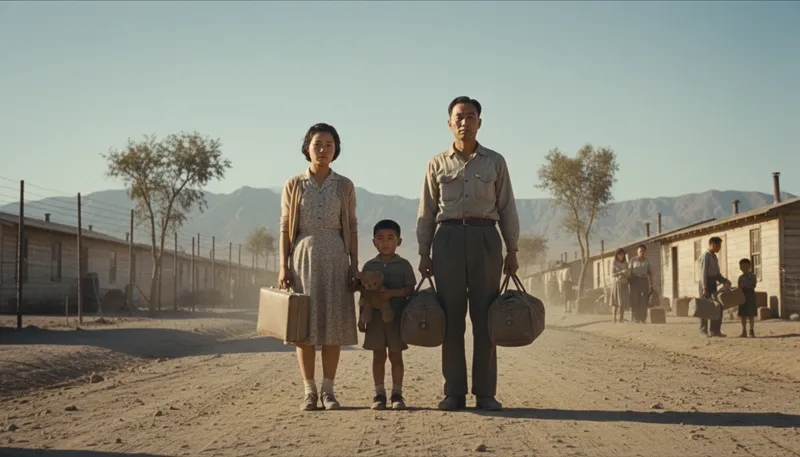 Illustration of internment: the act of being confined or imprisoned.