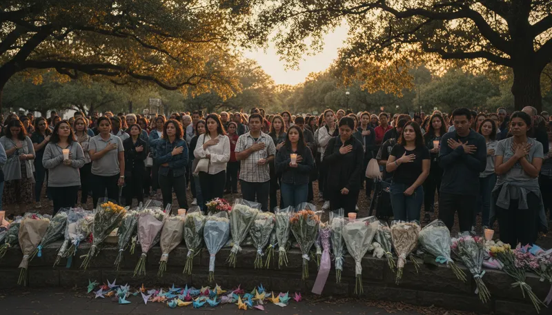 Illustration of thoughts and prayers: expressions of sympathy and support