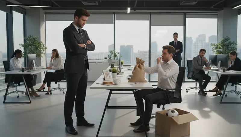 Illustration of give the sack: To fire someone from their job.