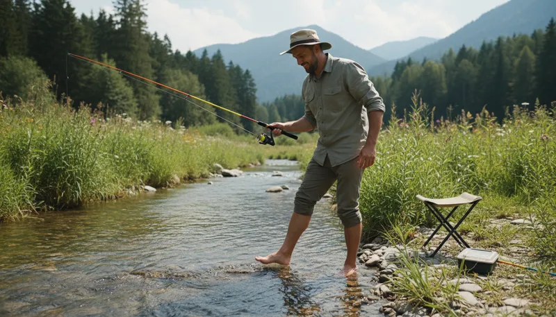 Illustration of test the waters: to try something out cautiously.