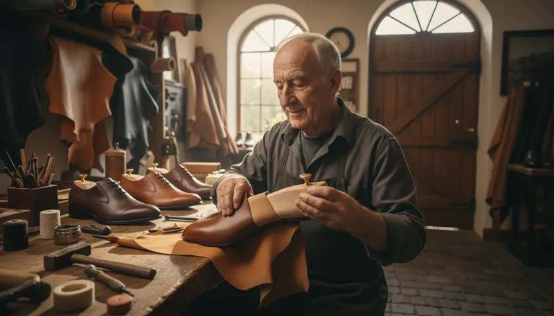 Illustration of sandler: A person who makes or sells sandals.