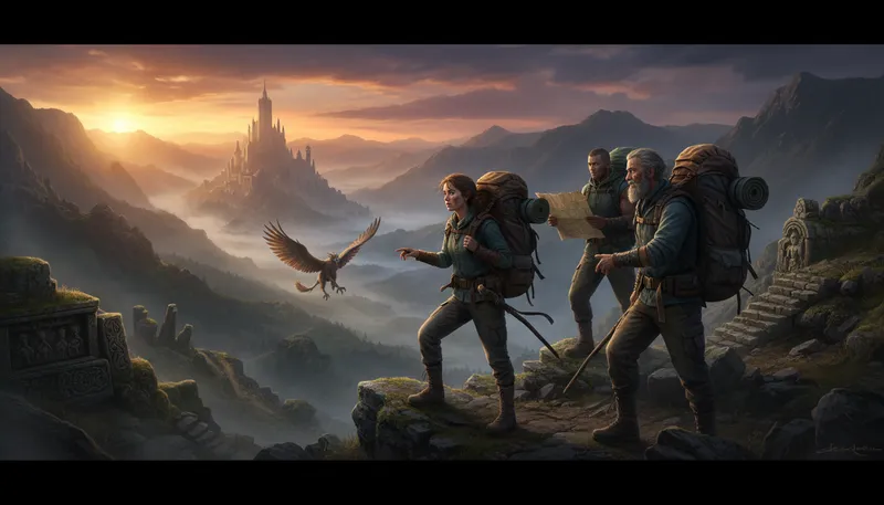 Illustration of epic: a long story about heroic deeds