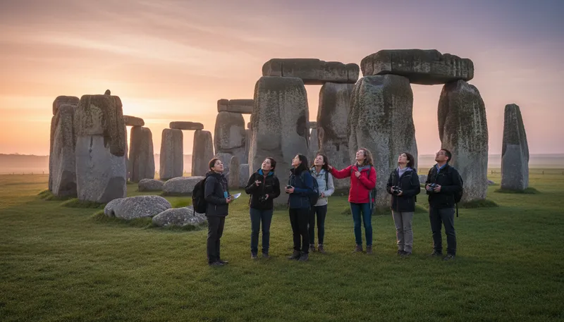 Illustration of stonehenge: a prehistoric monument of standing stones