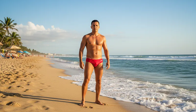 Illustration of speedo: A type of tight swimwear.