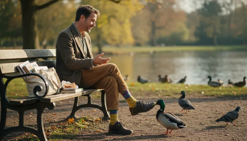 Illustration of odd duck: A person who is different or unusual.