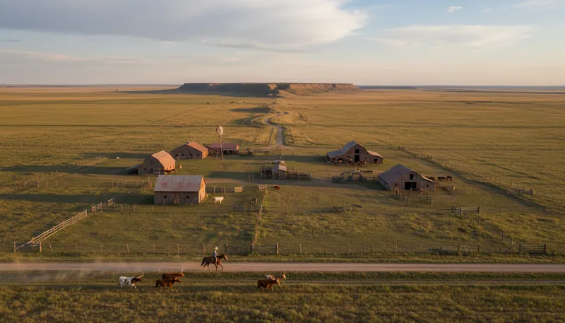 Illustration of panhandle: narrow strip of land extending from a larger area