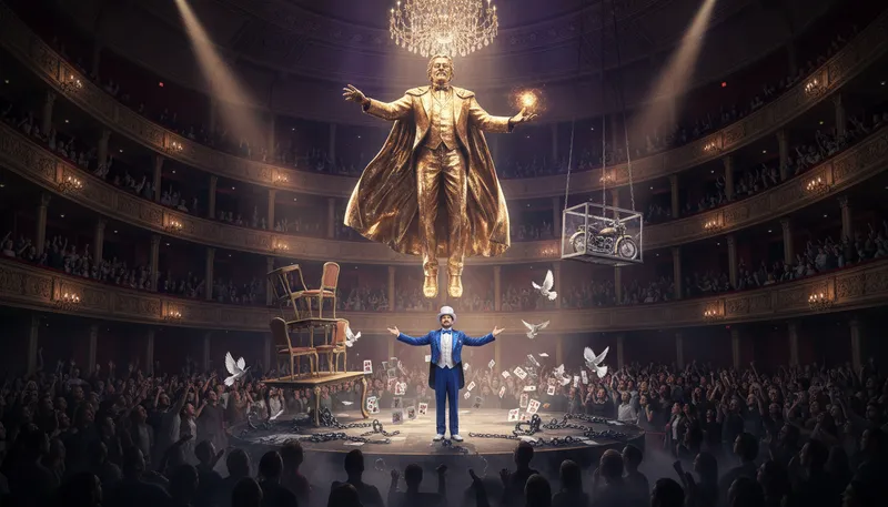Illustration of copperfield: a reference to magician David Copperfield.