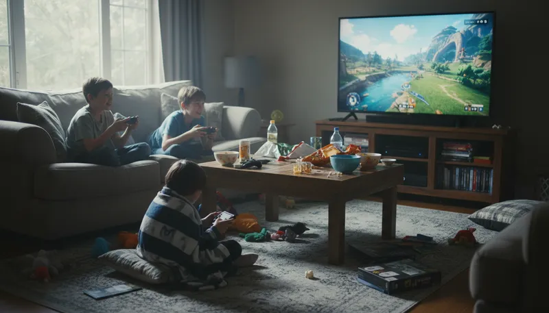 Illustration of vidya: Video games or gaming culture.