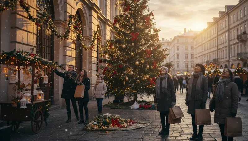 Illustration of christmas is coming: a reminder of approaching holiday season