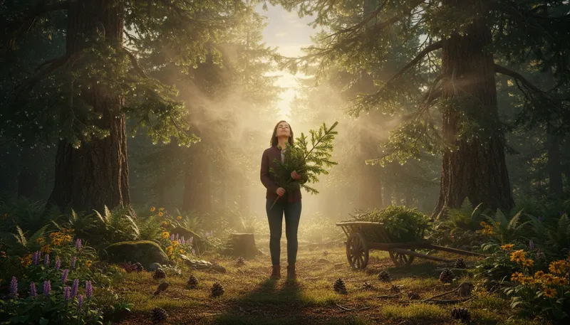 Illustration of balsam: A fragrant resin from certain trees.