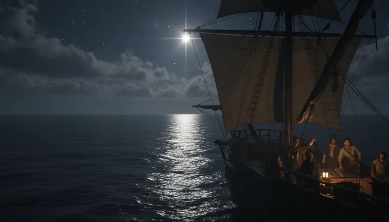 Illustration of polaris: The North Star; a guiding star.