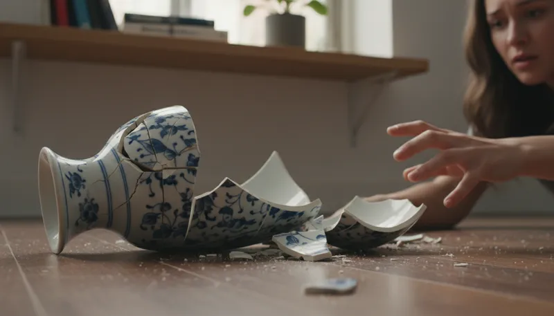 Illustration of cracked: broken with visible lines or fractures