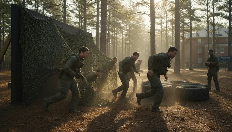 Illustration of quantico: A place known for FBI training and operations.