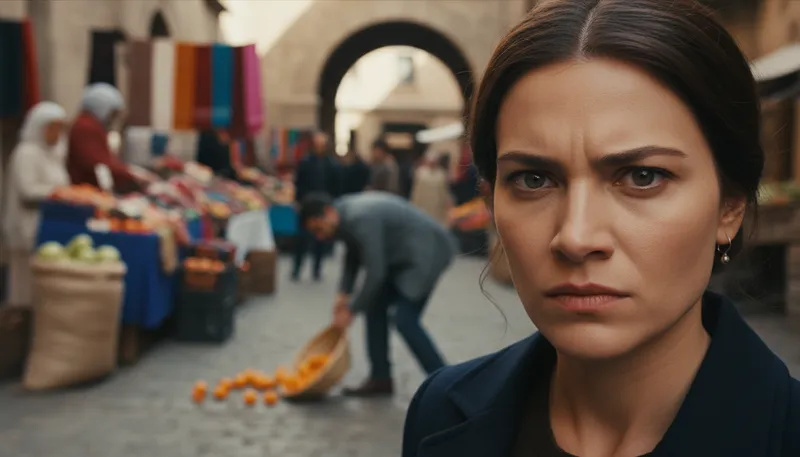 Illustration of if looks could kill: intense glare suggests anger.