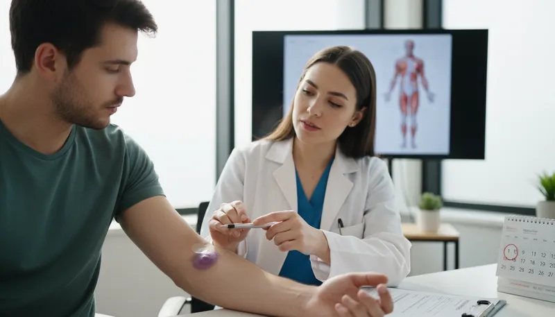 Illustration of biopsy: A medical test involving tissue sampling.