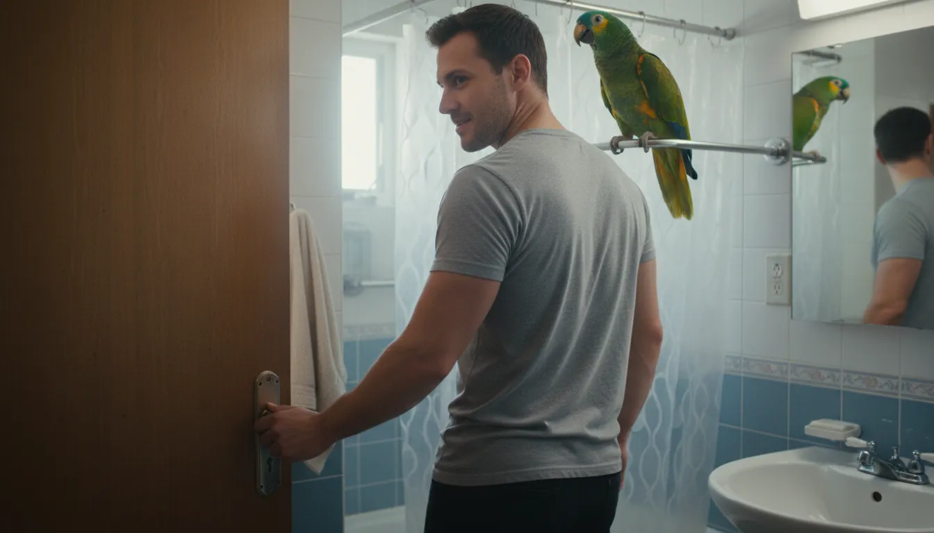 Ilustrasi strangle the parrot: A slang phrase meaning to masturbate.