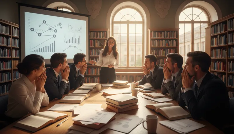 Illustration of academic: Related to education or scholarly activities.