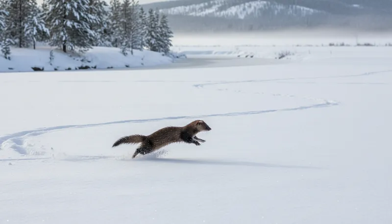 Illustration of mink: A small, furry animal known for its fur.