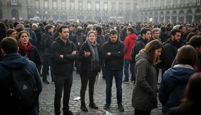 Illustration of rumblings: signs of discontent or unrest