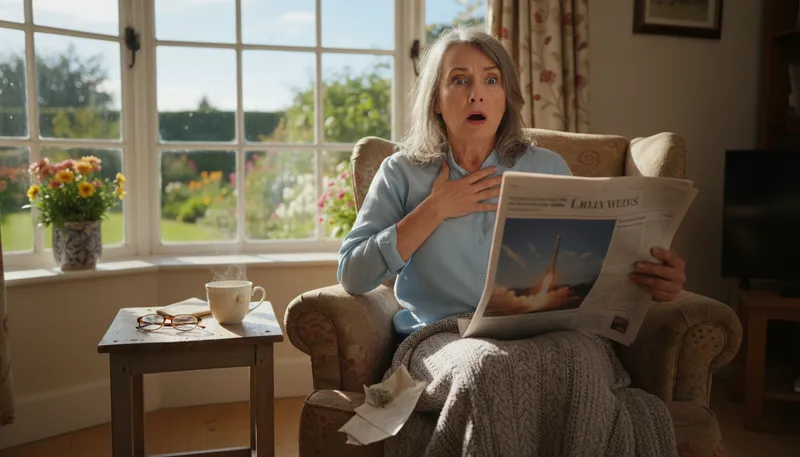 Illustration of goodness gracious me: an expression of surprise or shock.