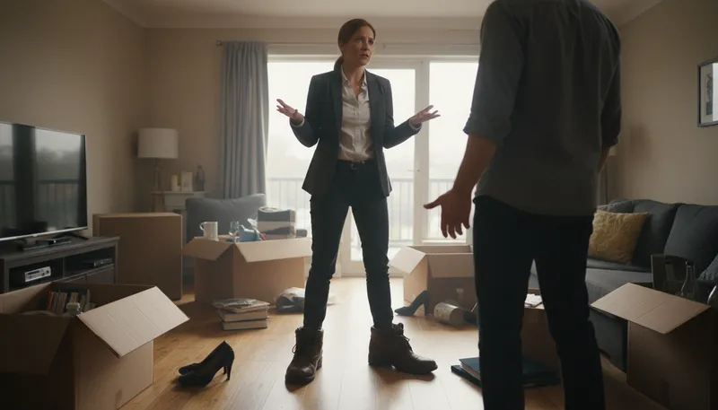 Illustration of step into someone's shoes: understand another person's perspective.