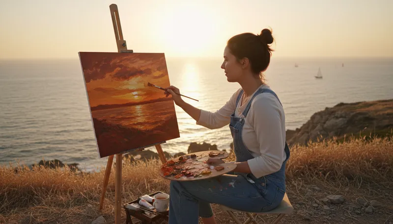 Illustration of sienna: A reddish-brown color often used in art.