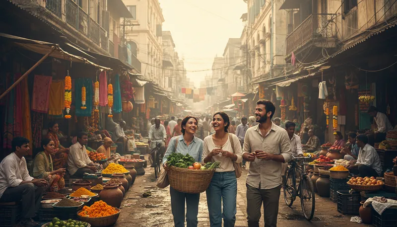Illustration of calcutta: A major city in India, known for culture.