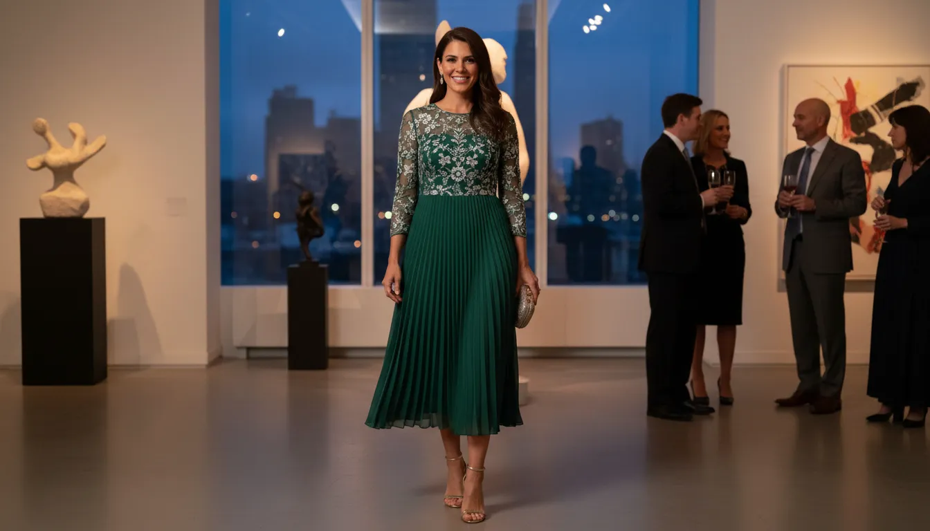 “midi” kelimesinin çizimi: a mid-length skirt or dress style