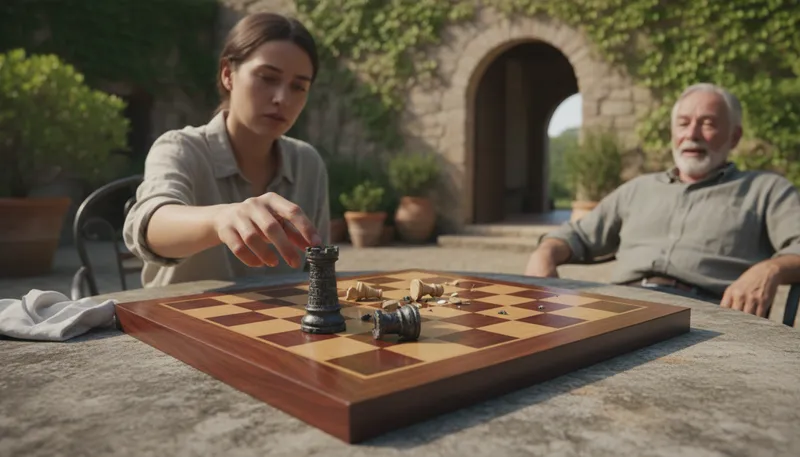 Illustration of rook: A chess piece that moves in straight lines.