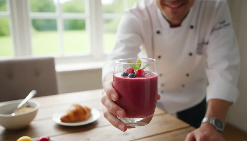Illustration of smoothie: A blended drink made from fruits and liquids.
