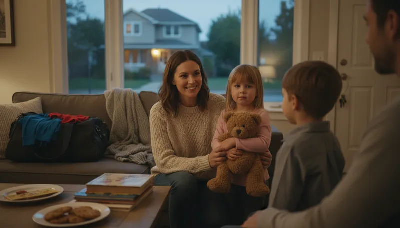 Illustration of babysit: To care for children temporarily.