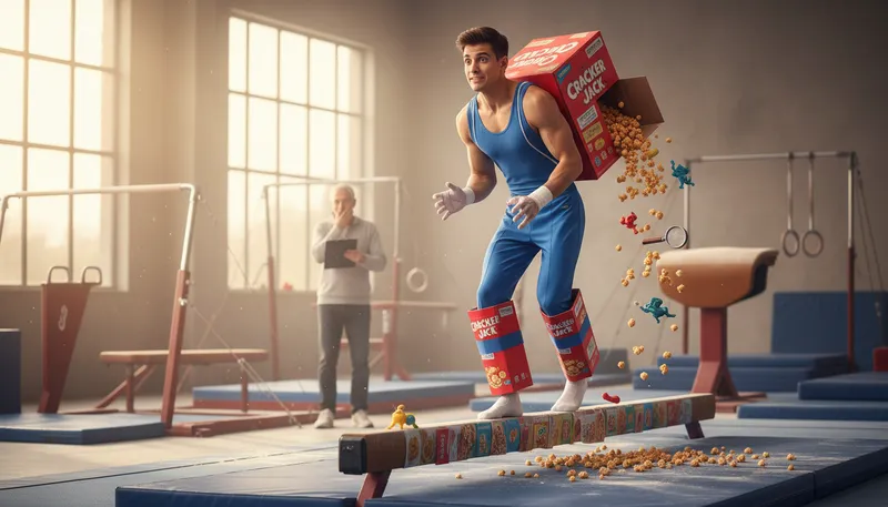 Illustration of come from a cracker jack box: come from a cheap or low-quality source.