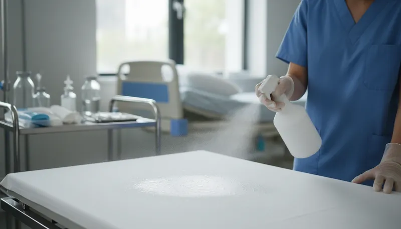 Illustration of disinfectant: A chemical used to kill germs on surfaces.