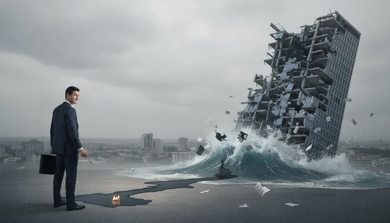 Illustration of after me the deluge: nothing matters after one's departure.