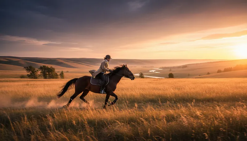 Illustration of rider: A person who rides something, like a horse.