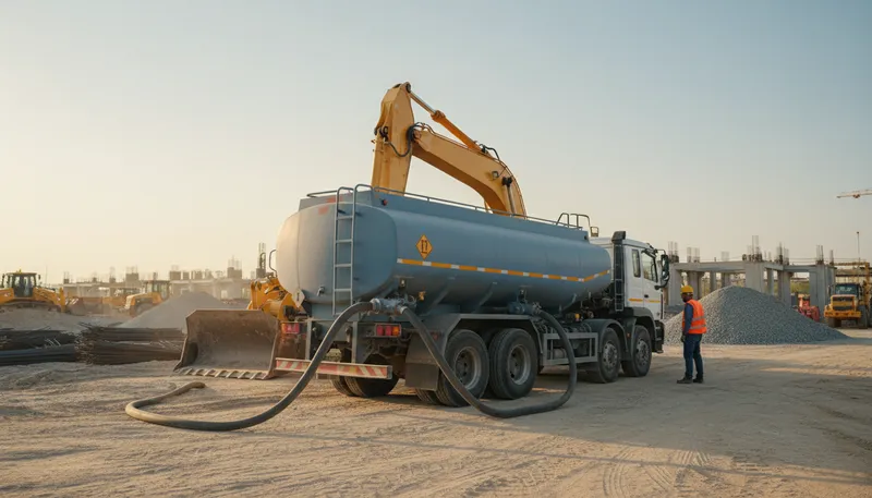 Illustration of bowser: a water or fuel tanker