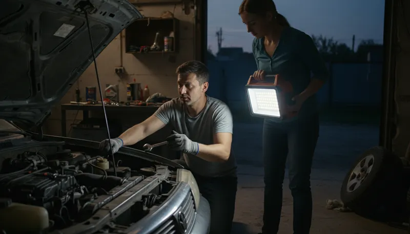 Illustration of hold a light: provide light to see something clearly