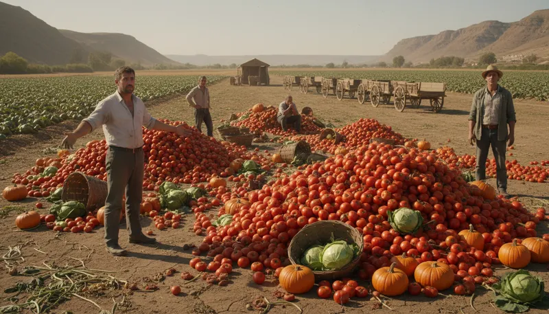 Illustration of spoil market: Market affected negatively, usually by excess supply.