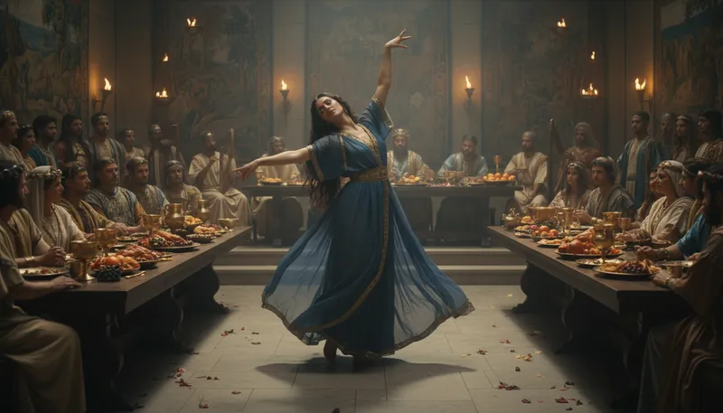 Illustration of salome: A biblical figure known for her dance.