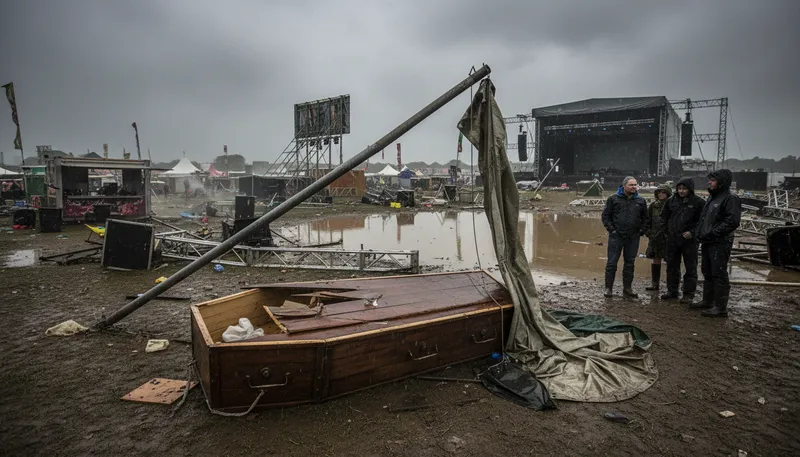 Illustration of another nail in the coffin: an event that worsens a failing situation