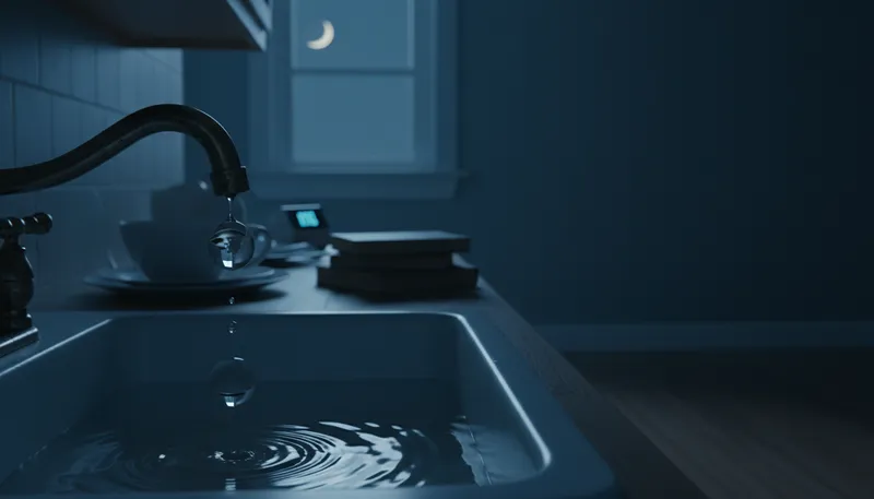 Illustration of drip: To fall in drops or a steady flow.