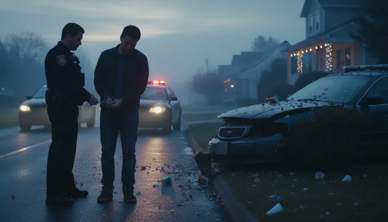 Illustration of dui: Driving under the influence of alcohol.