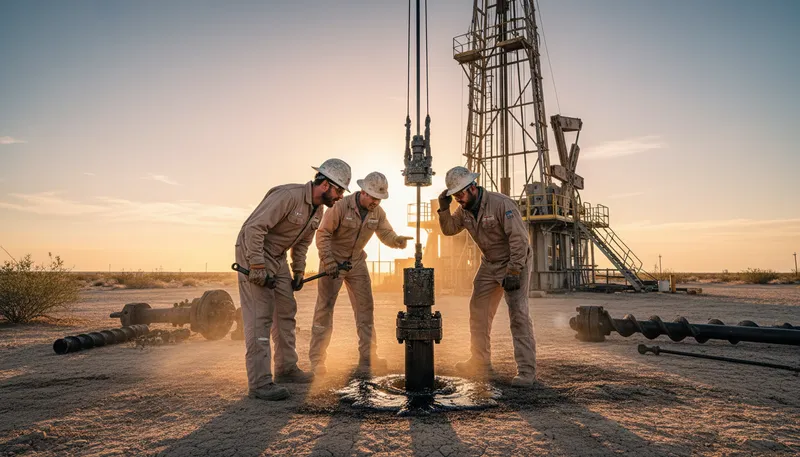 Illustration of strike oil: Discover valuable resources.